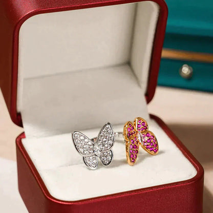[Elowen Jewels]TWIN BUTTERFLY DIAMOND RING