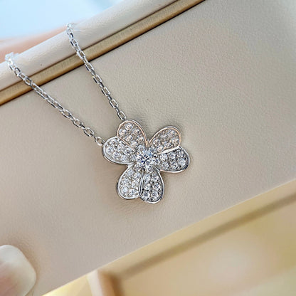 [Elowen Jewels]CLOVER DIAMOND NECKLACE SILVER