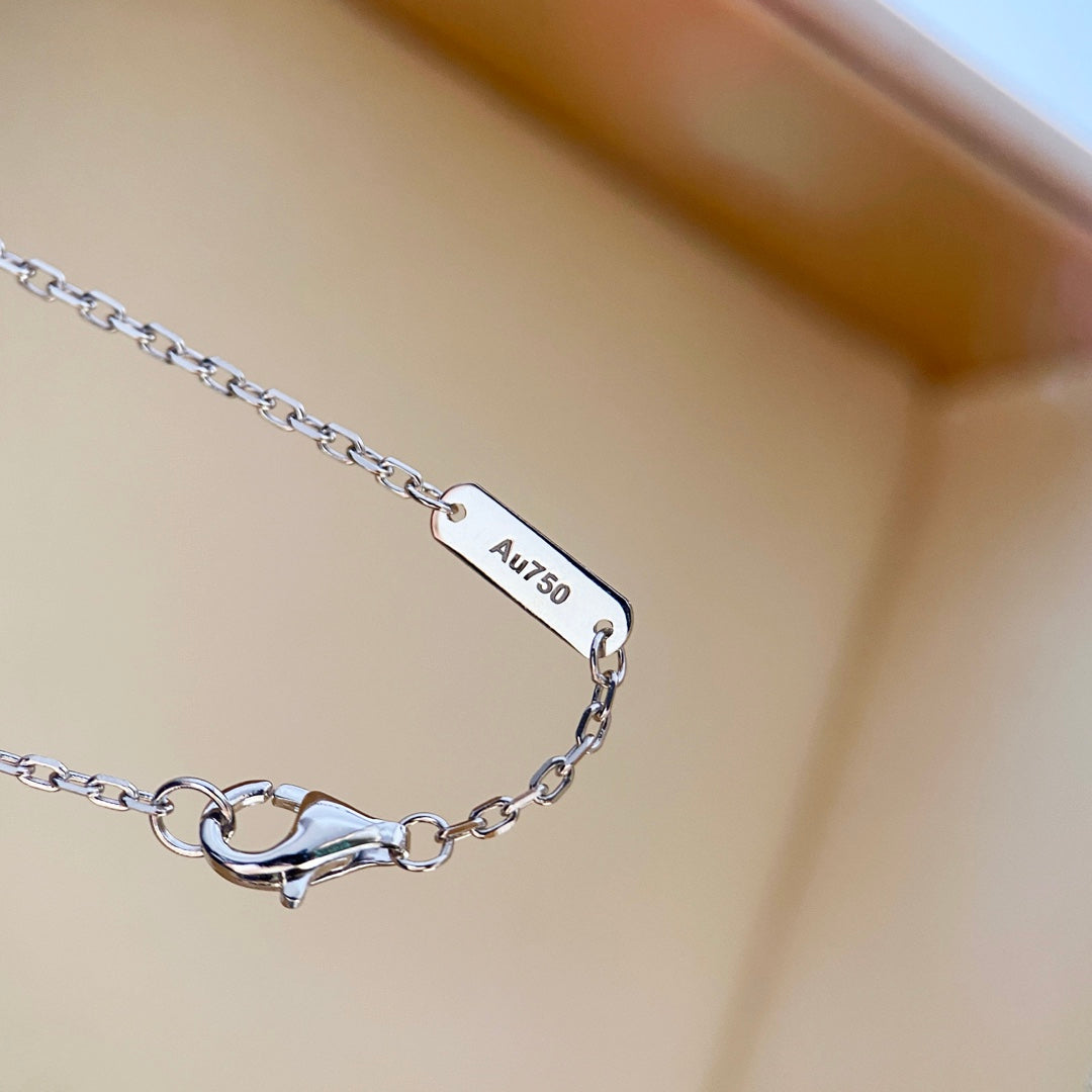 [Elowen Jewels]CLOVER DIAMOND NECKLACE SILVER