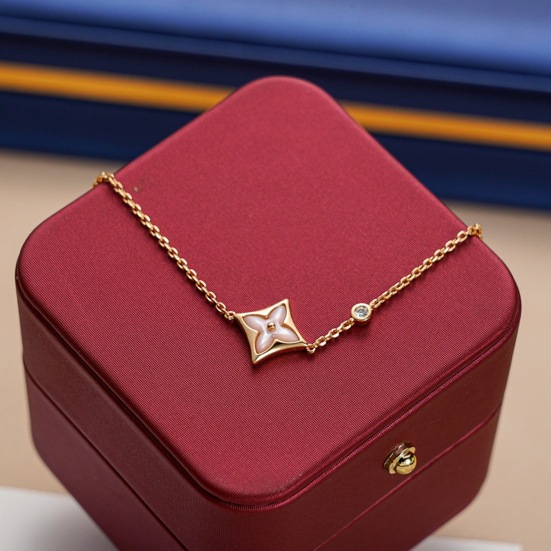 [Elowen Jewels]STAR 1 DIAMOND PINK GOLD BRACELET