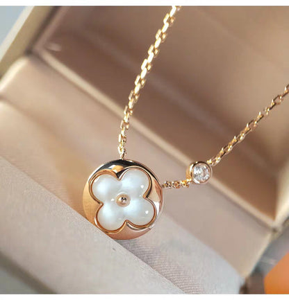 [Elowen Jewels]SUN MOP GOLD 1 DIAMOND NECKLACE