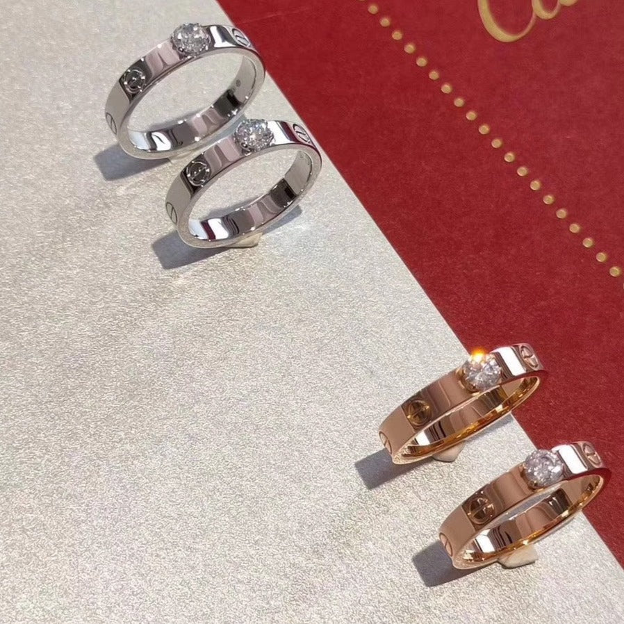 [Elowen Jewels]LOVE RING 3.6MM 1 BIG DIAMOND