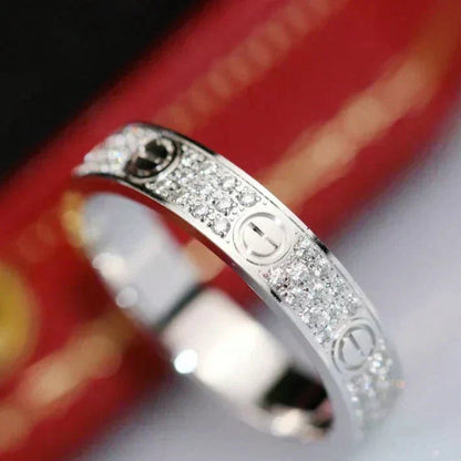 [Elowen Jewels]LOVE RING 3.6MM DIAMOND PAVED
