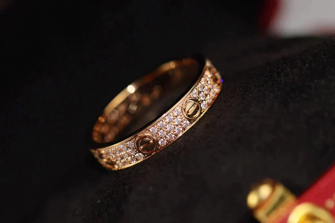 [Elowen Jewels]LOVE RING 3.6MM DIAMOND PAVED