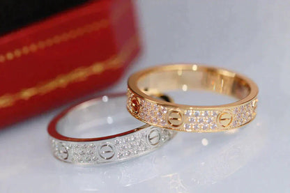 [Elowen Jewels]LOVE RING 3.6MM DIAMOND PAVED