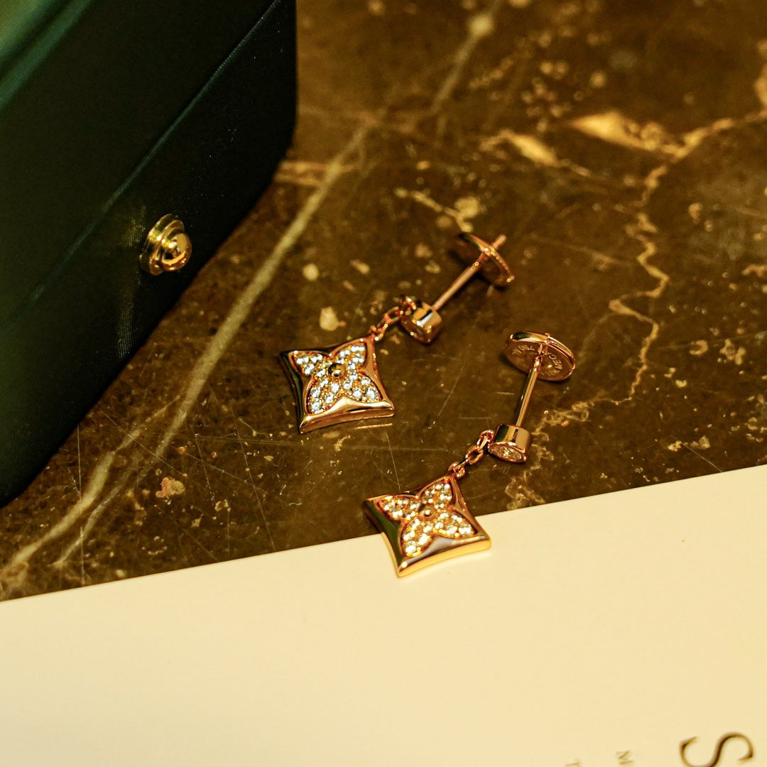 [Elowen Jewels]STAR DIAMONDS EARRINGS GOLD