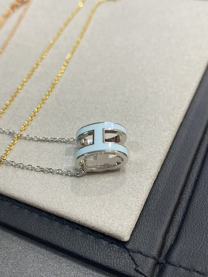 [Elowen Jewels]POP H LIGHT BLUE NECKLACE