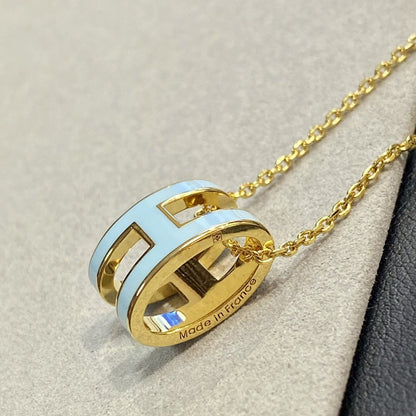 [Elowen Jewels]POP H LIGHT BLUE NECKLACE