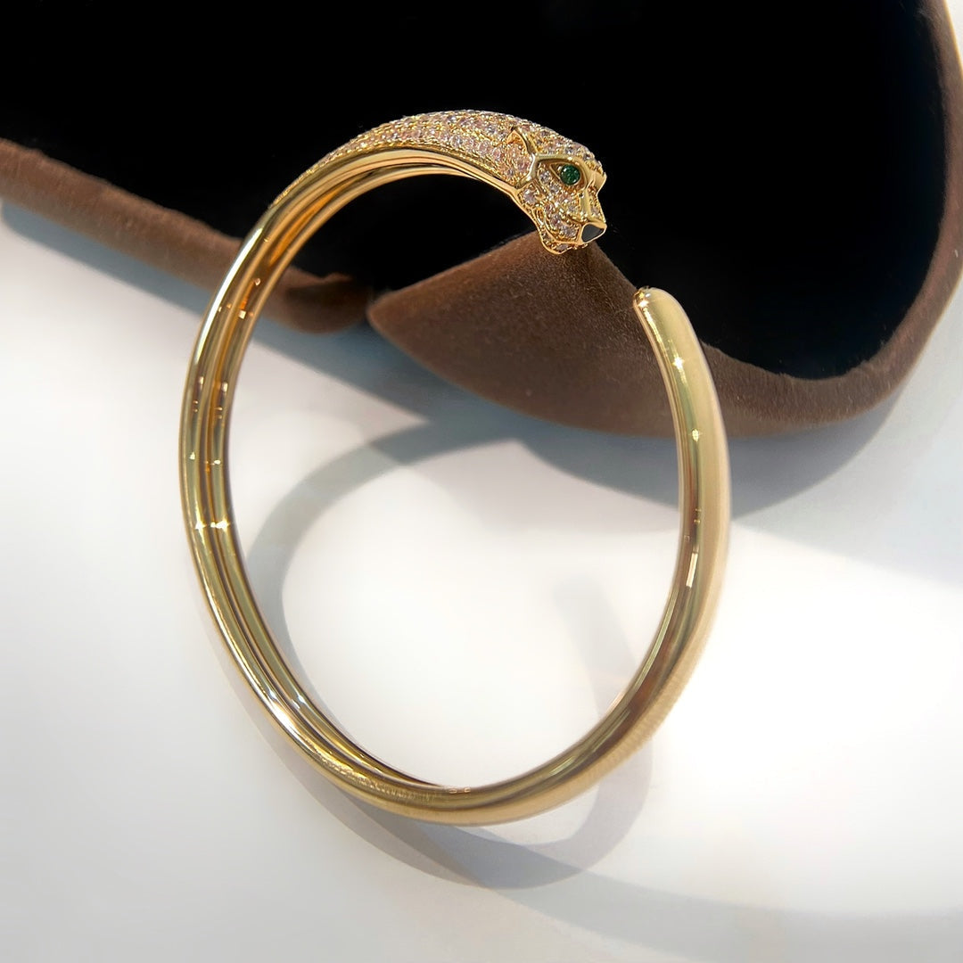 [Elowen Jewels]PANTHERE GOLD DIAMOND OPEN BRACELET