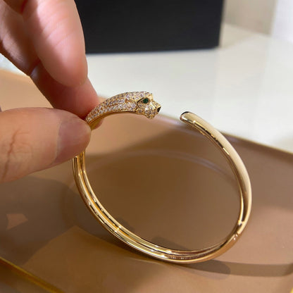 [Elowen Jewels]PANTHERE GOLD DIAMOND OPEN BRACELET