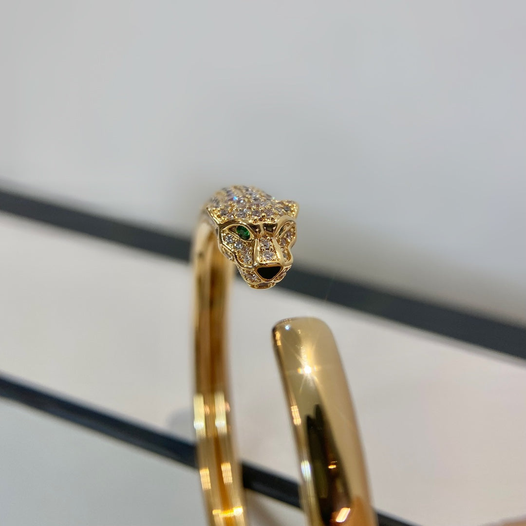 [Elowen Jewels]PANTHERE GOLD DIAMOND OPEN BRACELET