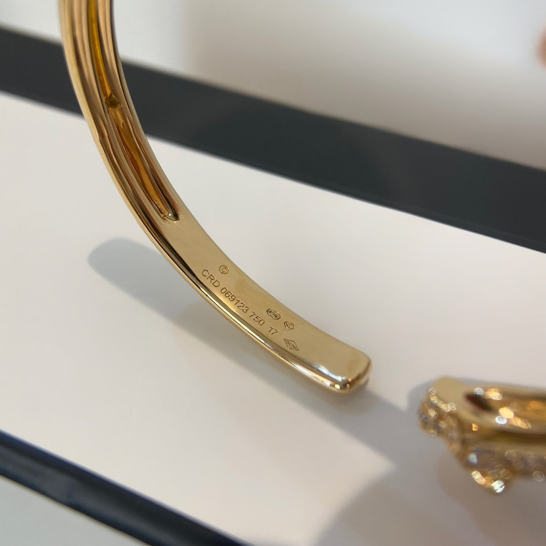 [Elowen Jewels]PANTHERE GOLD DIAMOND OPEN BRACELET