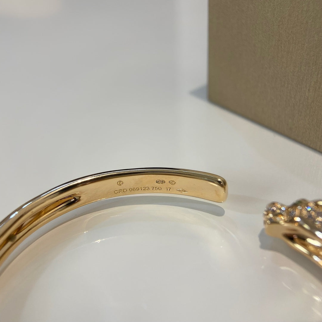 [Elowen Jewels]PANTHERE GOLD DIAMOND OPEN BRACELET