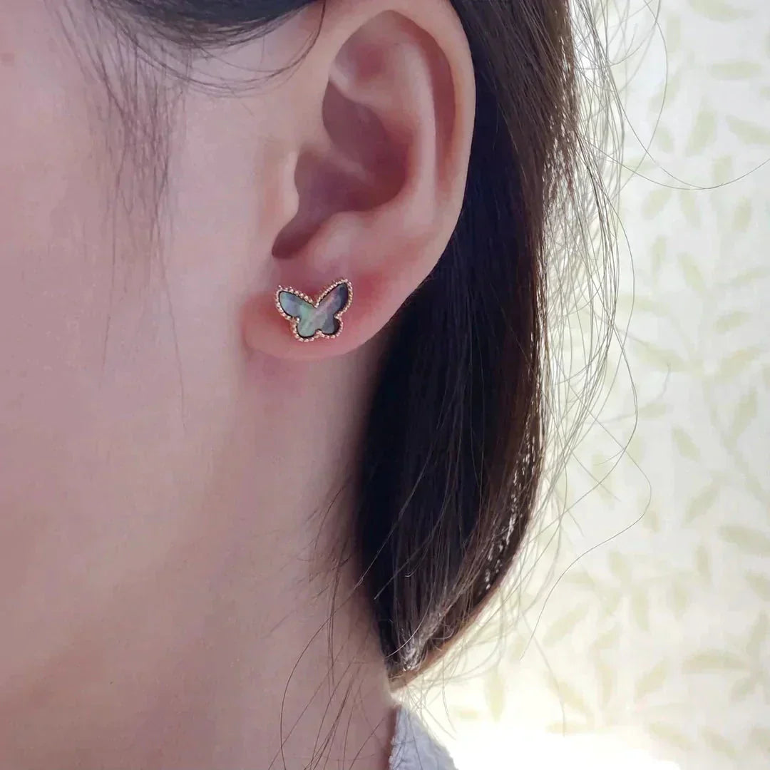 [Elowen Jewels]BUTTERFLY DARK MOP  EARRINGS