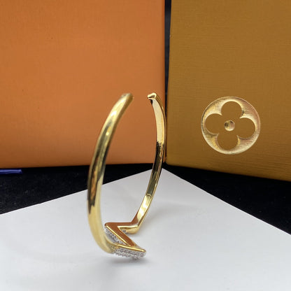 [Elowen Jewels]VOLTE UPSITE DOWN DIAMOND GOLD OPEN BRACELET