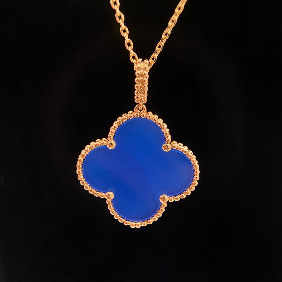 [Elowen Jewels]CLOVER 25MM NECKLACE TURQUOISE ROSE GOLD