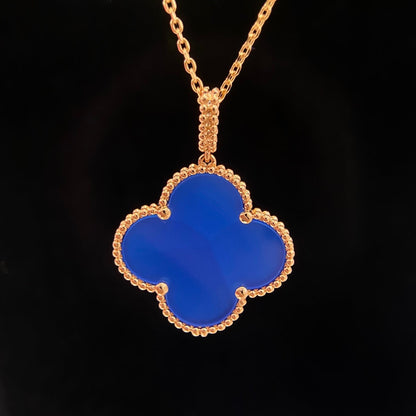 [Elowen Jewels]CLOVER 25MM NECKLACE TURQUOISE ROSE GOLD