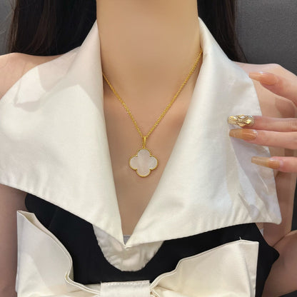 [Elowen Jewels]CLOVER 25MM MOP LARGE PENDANT NECKLACE