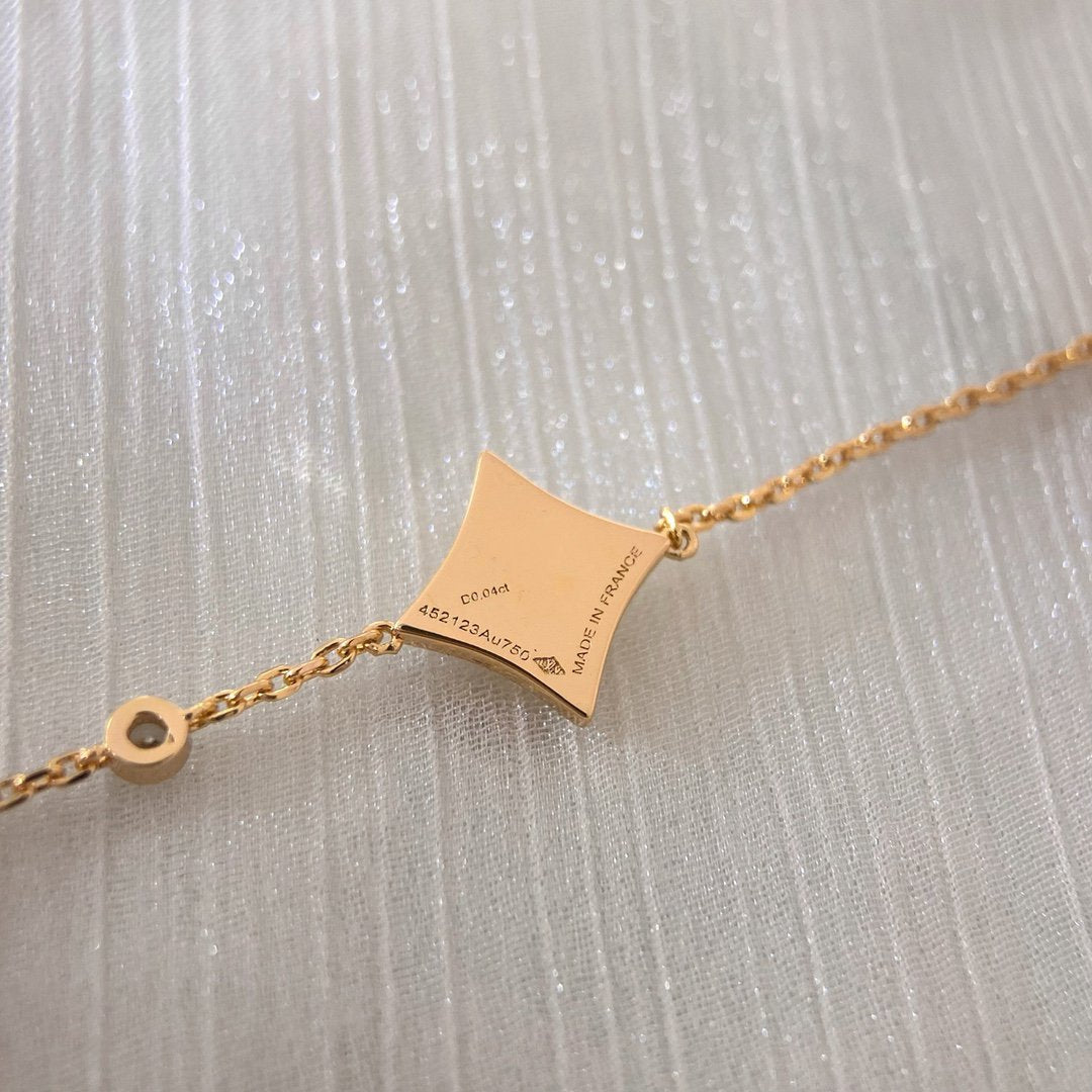 [Elowen Jewels]COLOR STAR CARNELIAN PINK GOLD DIAMOND BRACELET