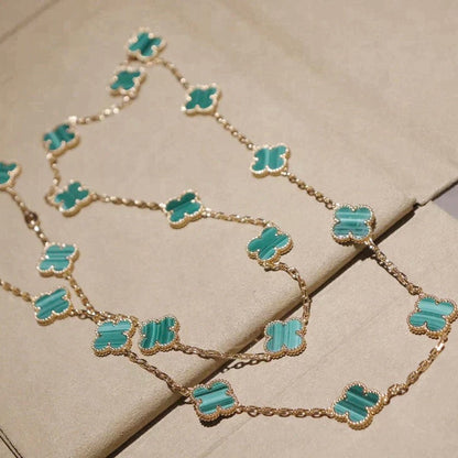 [Elowen Jewels]CLOVER 20 MOTIFS MALACHITE GOLD