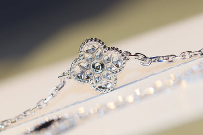 [Elowen Jewels]CLOVER 20 MOTIFS ONYX DIAMOND SILVER