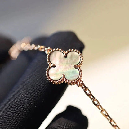 [Elowen Jewels]CLOVER 20 MOTIFS DARK MOP DIAMOND  NECKLACE