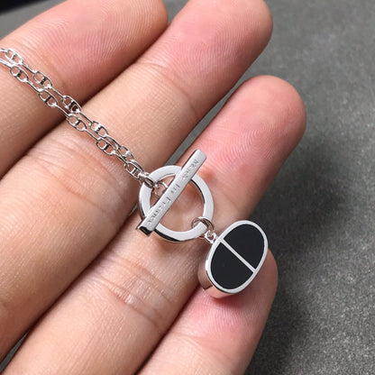 [Elowen Jewels]CHAINE VERSO BLACK CERAMIC  NECKLACE