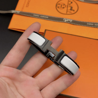 [Elowen Jewels]H BRACELET 12MM BLACK WHITE CERAMIC
