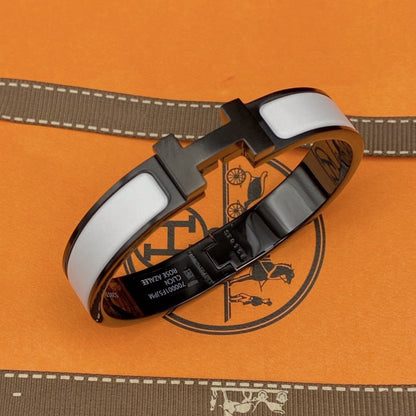 [Elowen Jewels]H BRACELET 12MM BLACK WHITE CERAMIC