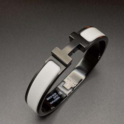 [Elowen Jewels]H BRACELET 12MM BLACK WHITE CERAMIC