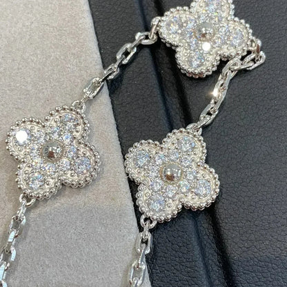 [Elowen Jewels] CLOVER 5 MOTIF FULL DIAMOND BRACELET COLLECTION