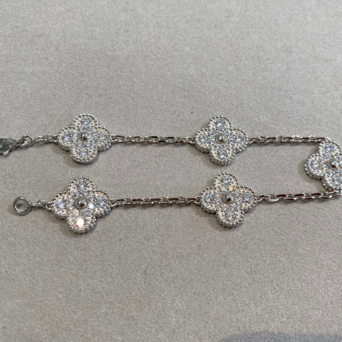 [Elowen Jewels] CLOVER 5 MOTIF FULL DIAMOND BRACELET COLLECTION