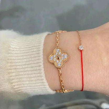 [Elowen Jewels] CLOVER 5 MOTIF FULL DIAMOND BRACELET COLLECTION