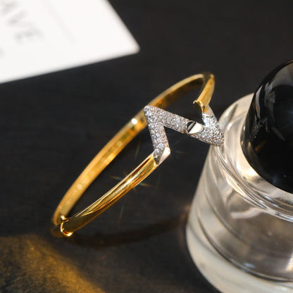 [Elowen Jewels]VOLTE UPSITE DOWN GOLD DIAMOND BRACELET
