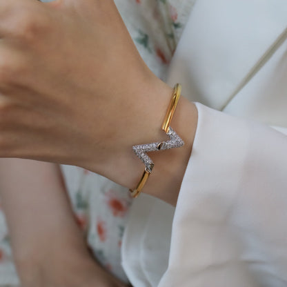 [Elowen Jewels]VOLTE UPSITE DOWN GOLD DIAMOND BRACELET