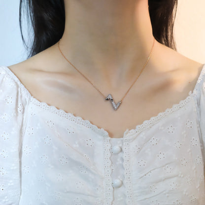 [Elowen Jewels]VOLT SILVER DIAMOND PEDANT NECKLACE