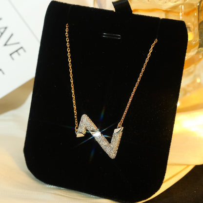 [Elowen Jewels]VOLT SILVER DIAMOND PEDANT NECKLACE