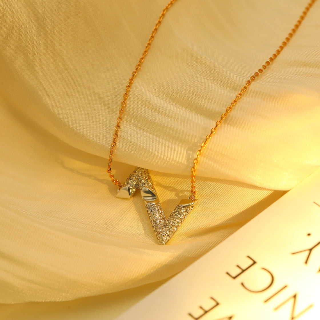 [Elowen Jewels]VOLT SILVER DIAMOND PEDANT NECKLACE