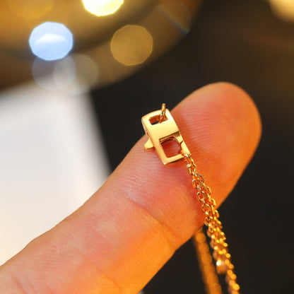 [Elowen Jewels]STAR AND SUN DIAMOND PINK GOLD NECKLACE