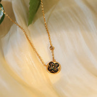 [Elowen Jewel]SUN PEDANT PINK GOLD 1 DIAMOND NECKLACE