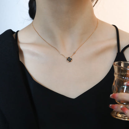 [Elowen Jewels]SUN PEDANT PINK GOLD 1 DIAMOND NECKLACE