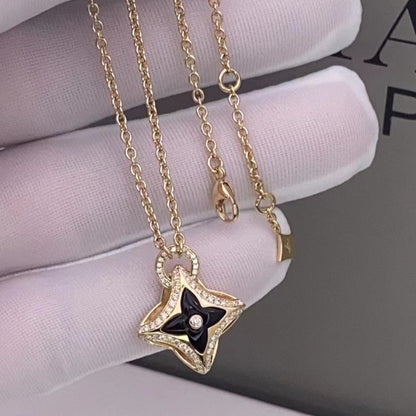 [Elowen Jewels]STAR PEDANT PINK GOLD DIAMOND NECKLACE