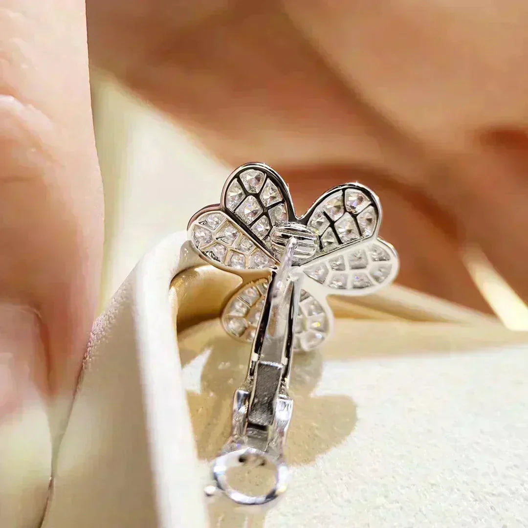 [Elowen Jewels]CLOVER COMOS DIAMOND EARRINGS SILVER