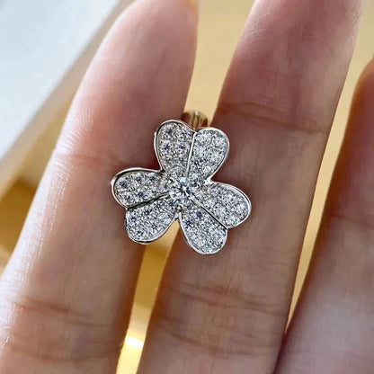 [Elowen Jewels]CLOVER COMOS DIAMOND EARRINGS SILVER