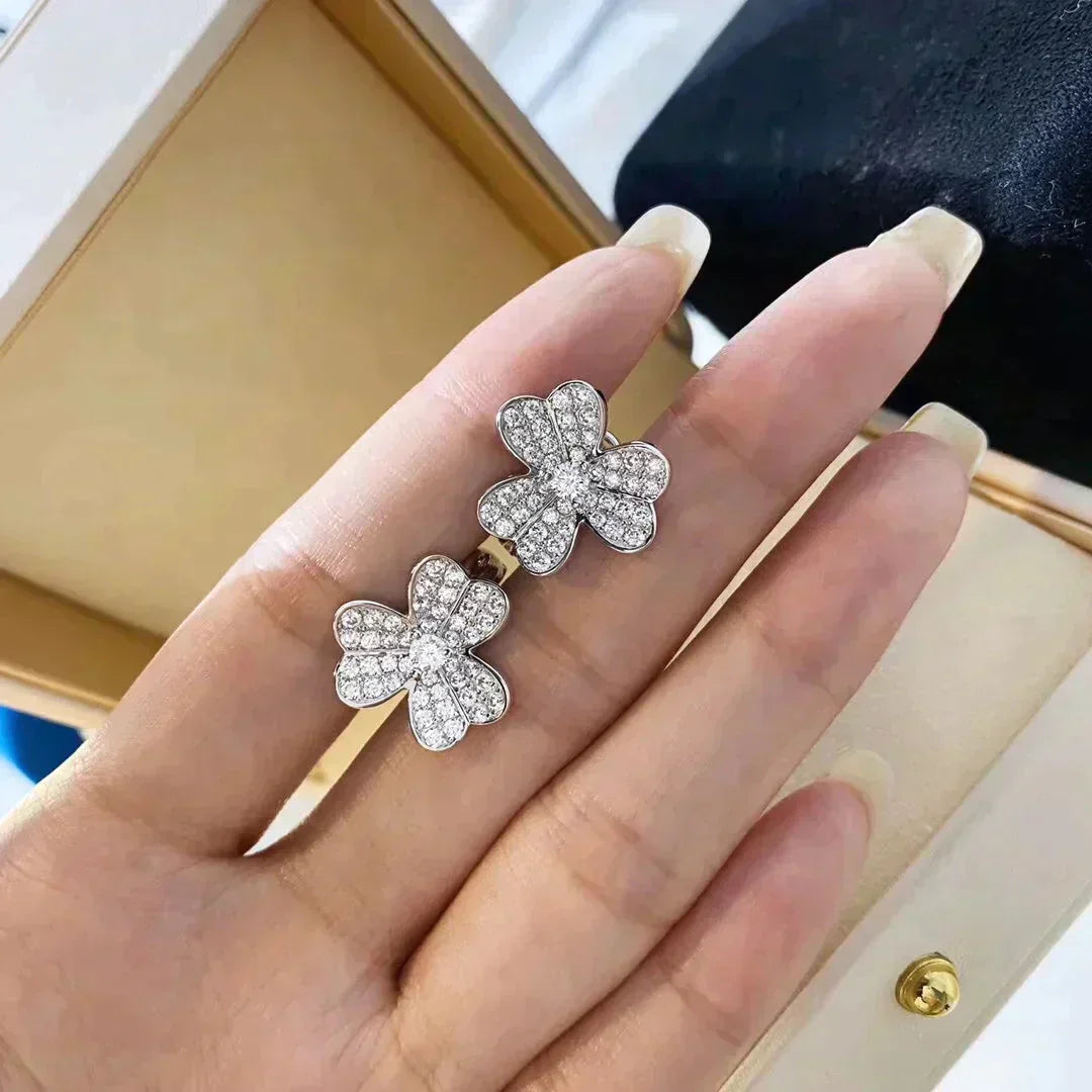 [Elowen Jewels]CLOVER COMOS DIAMOND EARRINGS SILVER