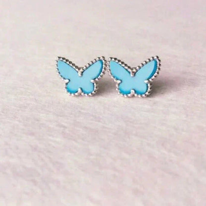 [Elowen Jewels]BUTTERFLY TURQUOISE EARRINGS SILVER