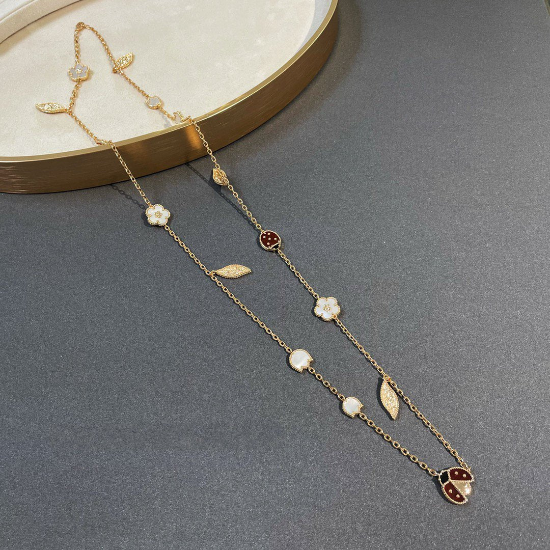 [Elowen Jewels]LUCKY SPRING 15 MOTIFS GOLD NECKLACE