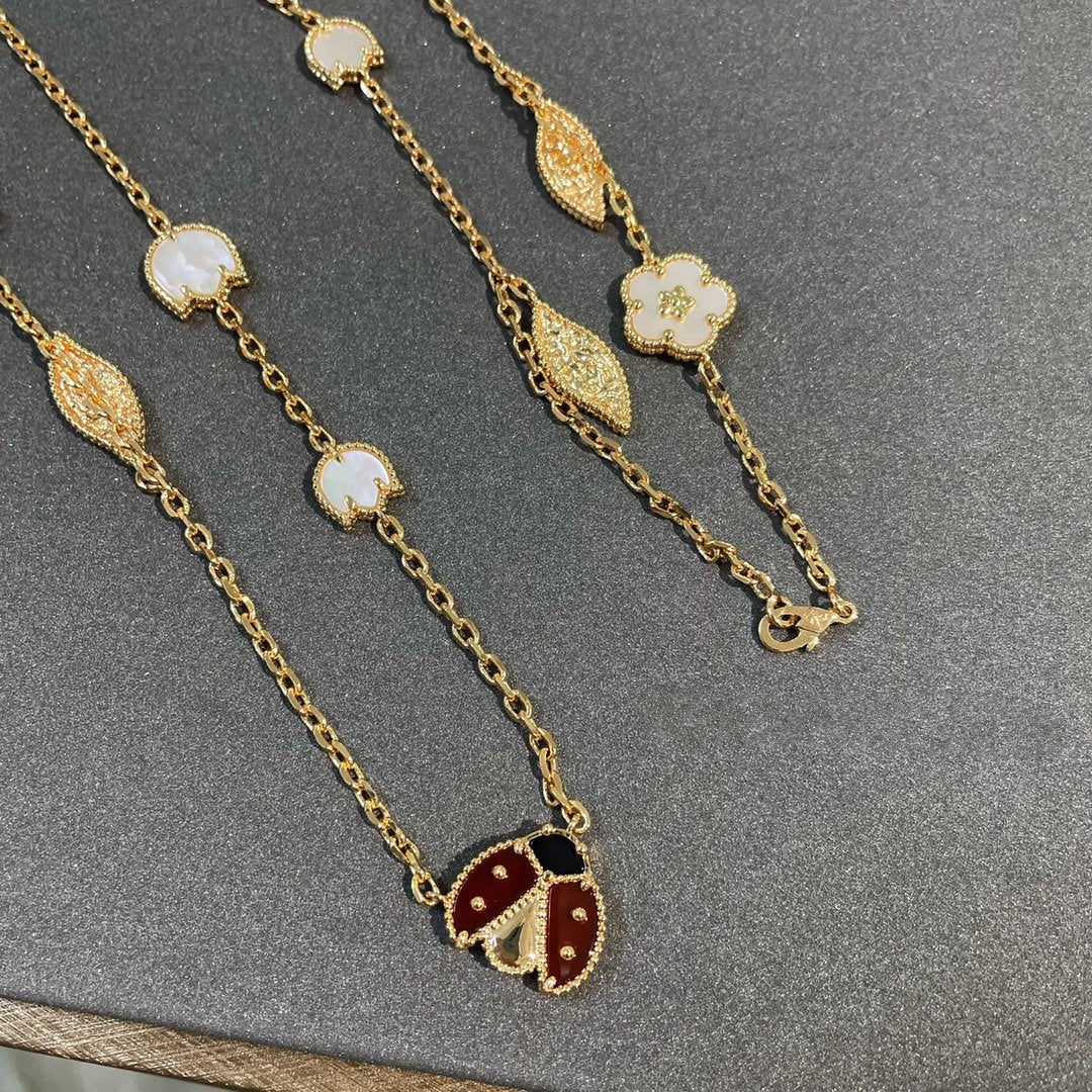 [Elowen Jewels]LUCKY SPRING 15 MOTIFS GOLD NECKLACE