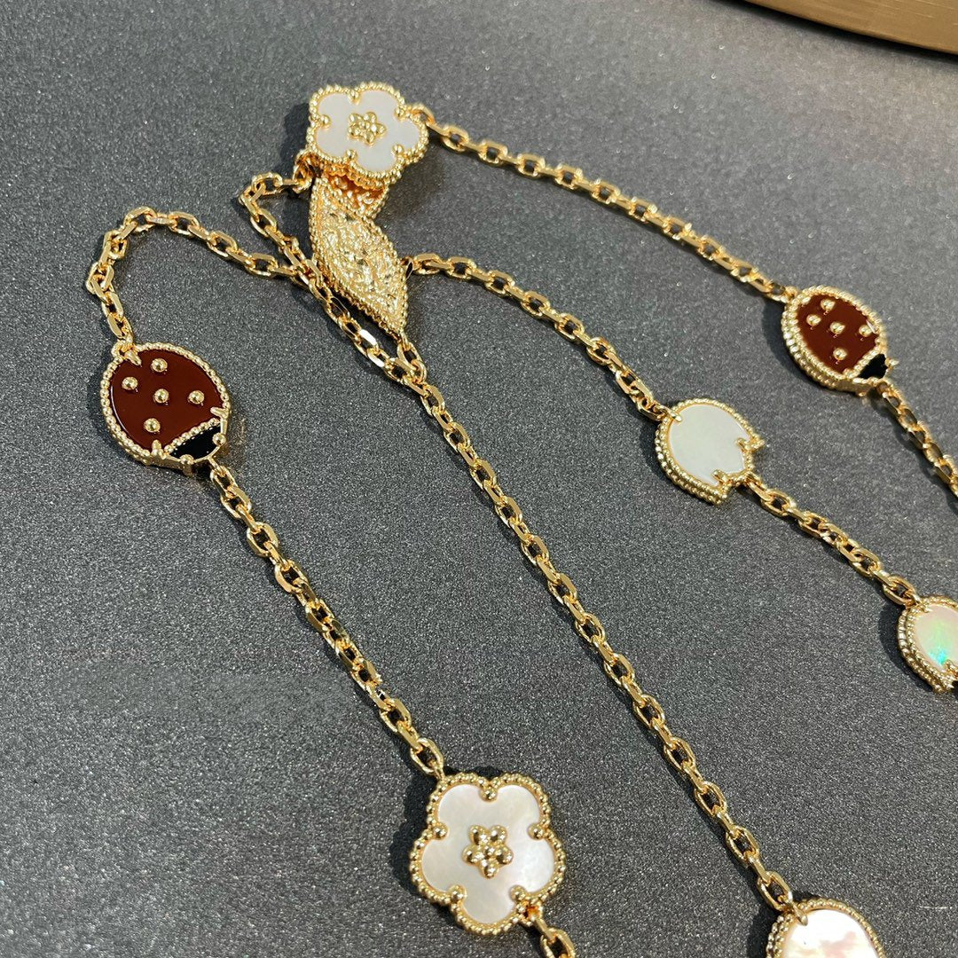 [Elowen Jewels]LUCKY SPRING 15 MOTIFS GOLD NECKLACE