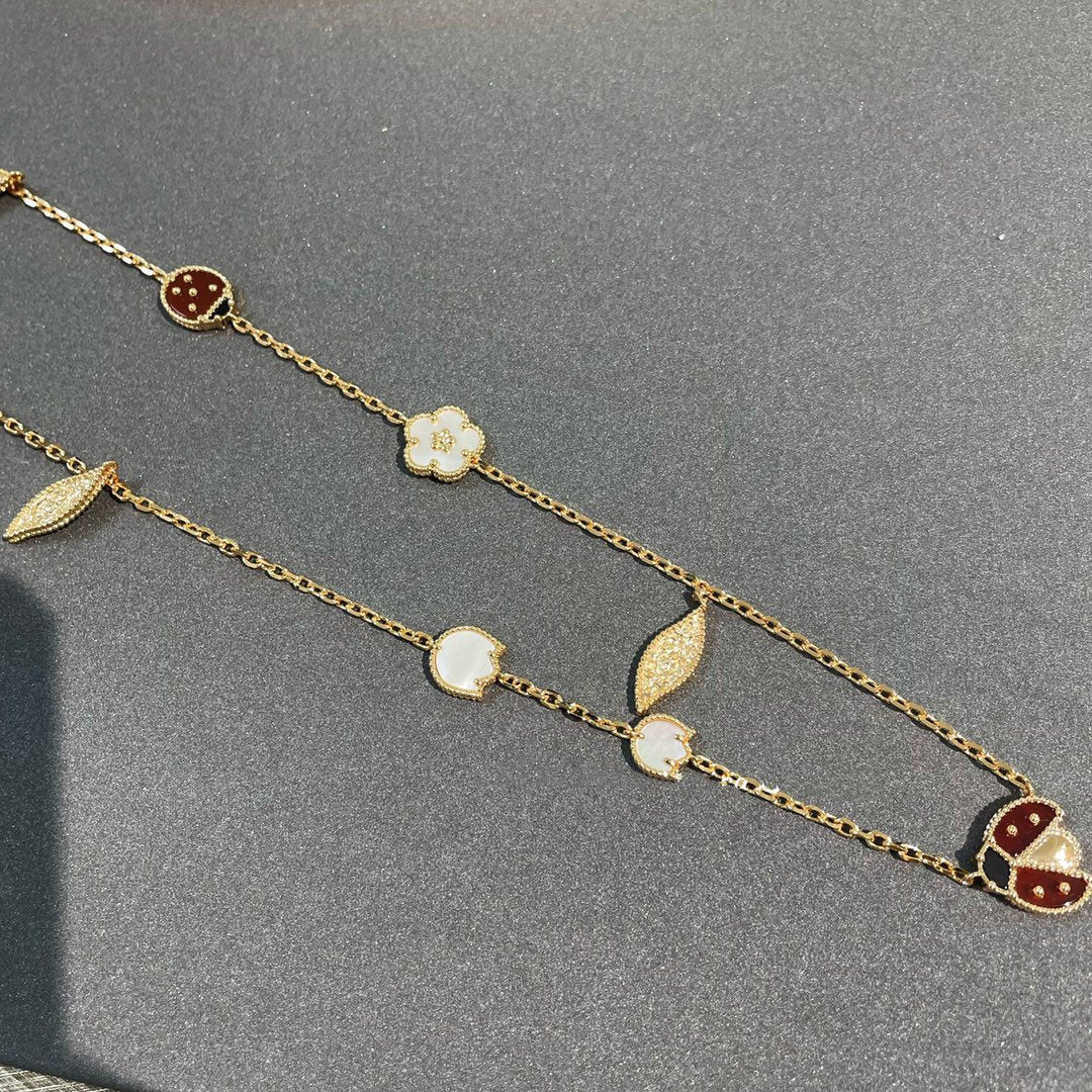 [Elowen Jewels]LUCKY SPRING 15 MOTIFS GOLD NECKLACE